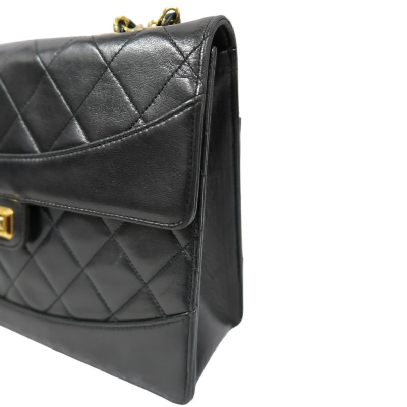 CHANEL 2.55 Quilted Crossbody Bag, Lambskin, Black with Gold Hardware, Authenticity Card Included