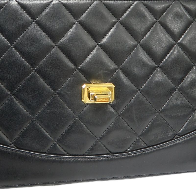 CHANEL 2.55 Quilted Crossbody Bag, Lambskin, Black with Gold Hardware, Authenticity Card Included