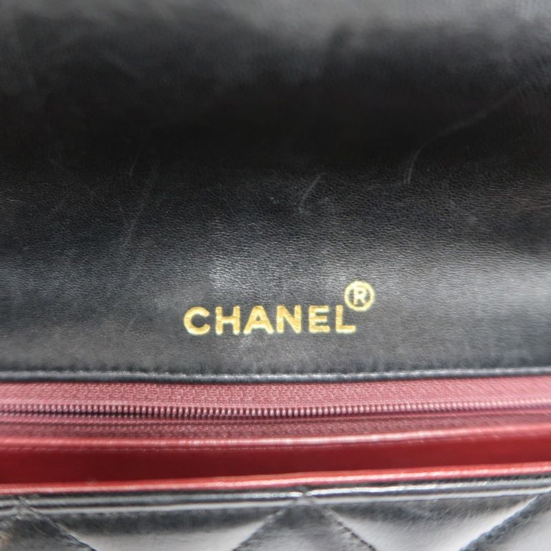CHANEL 2.55 Quilted Crossbody Bag, Lambskin, Black with Gold Hardware, Authenticity Card Included