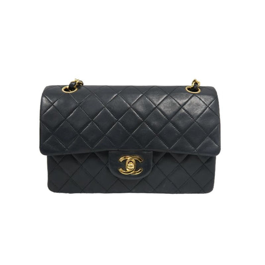 CHANEL Classic Flap 23 Shoulder Bag, Lambskin, Black, Gold Hardware
