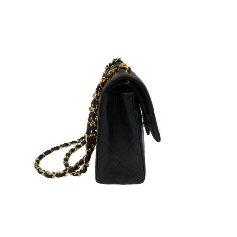 CHANEL Classic Flap 23 Shoulder Bag, Lambskin, Black, Gold Hardware