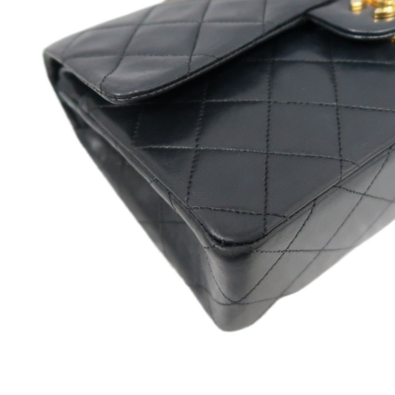 CHANEL Classic Flap 23 Shoulder Bag, Lambskin, Black, Gold Hardware