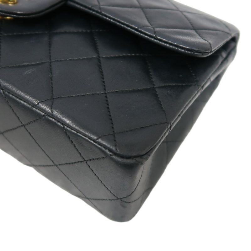 CHANEL Classic Flap 23 Shoulder Bag, Lambskin, Black, Gold Hardware