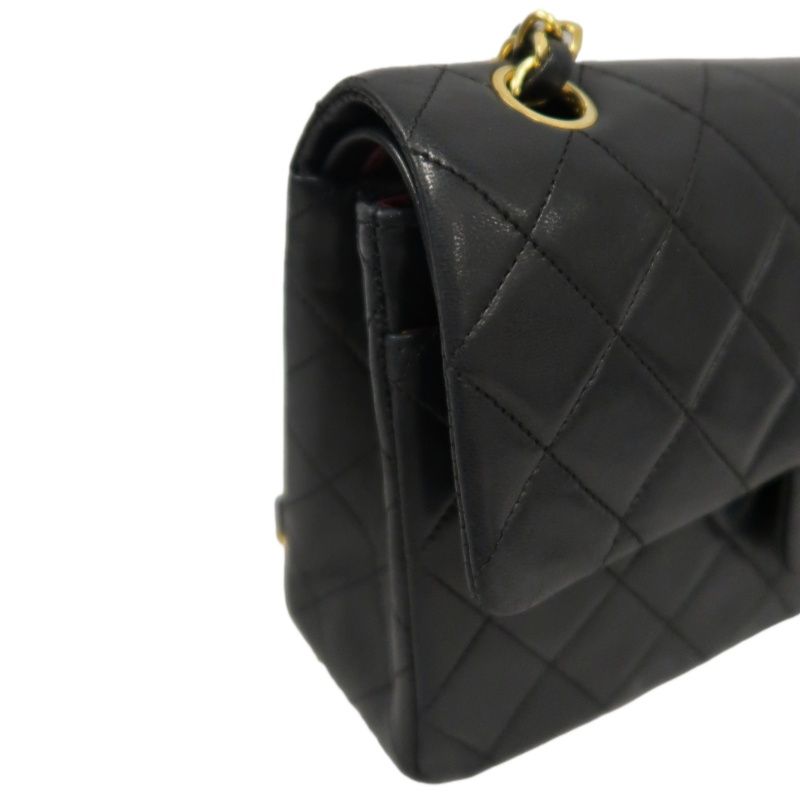 CHANEL Classic Flap 23 Shoulder Bag, Lambskin, Black, Gold Hardware