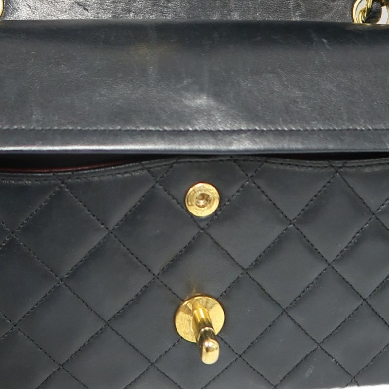CHANEL Classic Flap 23 Shoulder Bag, Lambskin, Black, Gold Hardware