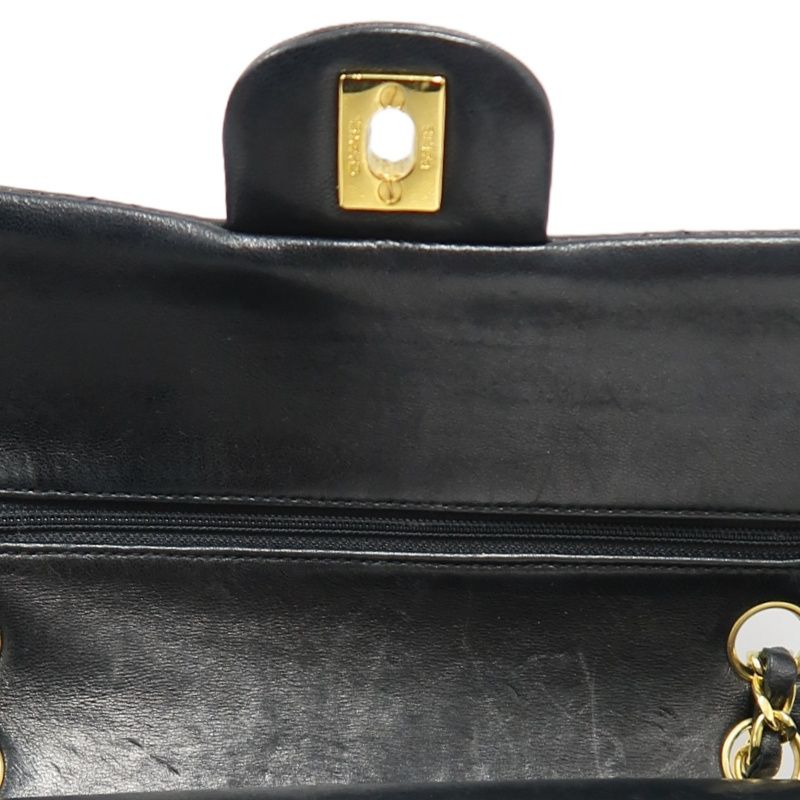 CHANEL Classic Flap 23 Shoulder Bag, Lambskin, Black, Gold Hardware