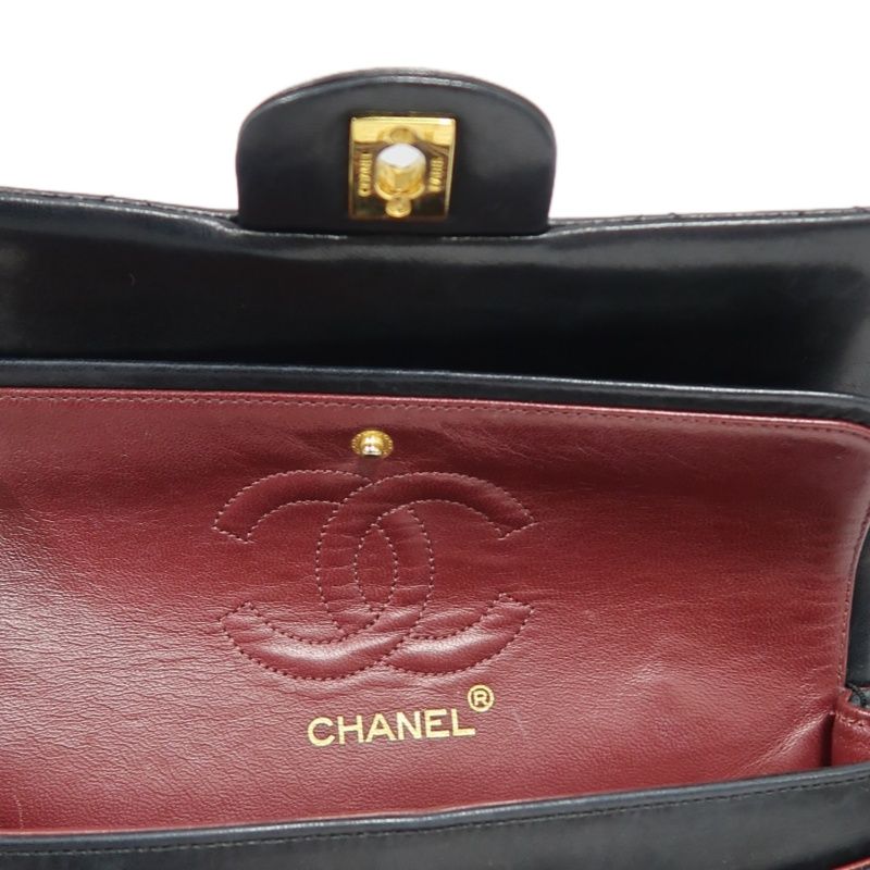 CHANEL Classic Flap 23 Shoulder Bag, Lambskin, Black, Gold Hardware