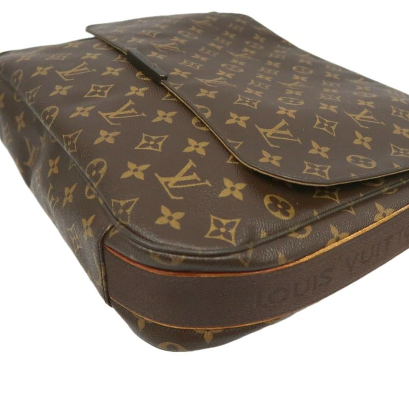 LOUIS VUITTON Monogram Messenger Crossbody Bag, Brown PVC Coated Canvas