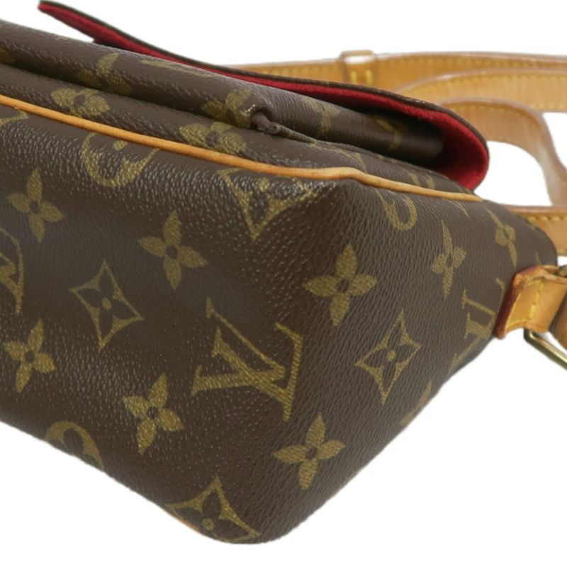 LOUIS VUITTON Viva Cite PM Shoulder Bag, Monogram Coated Canvas, Brown