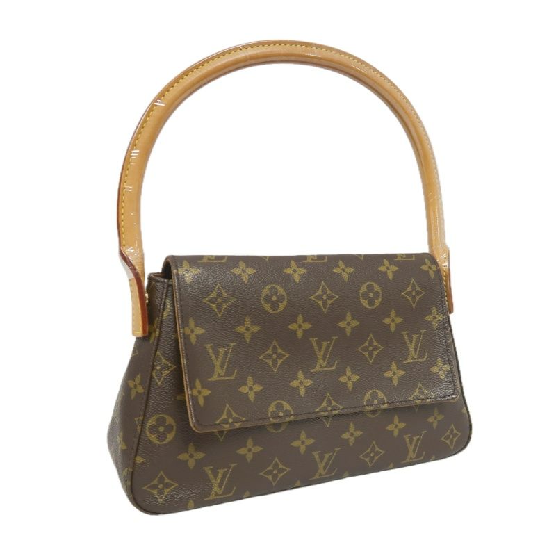 LOUIS VUITTON Mini Looping Shoulder Bag, Brown Monogram PVC Coated Canvas