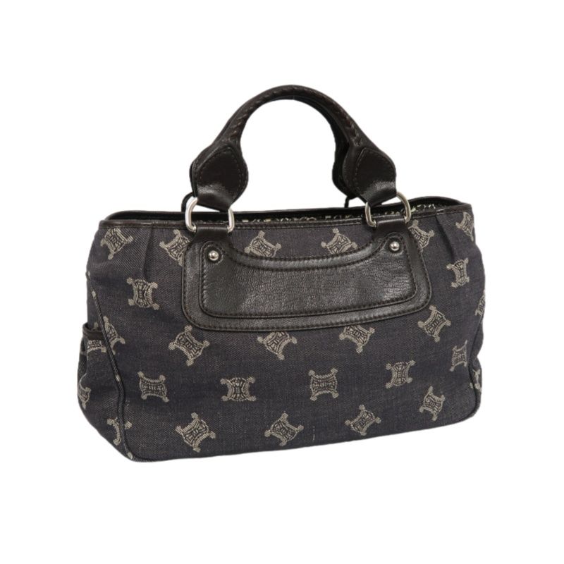 CELINE Bogie Handbag, Blue Denim with Macadam Pattern