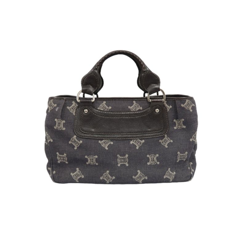 CELINE Bogie Handbag, Blue Denim with Macadam Pattern
