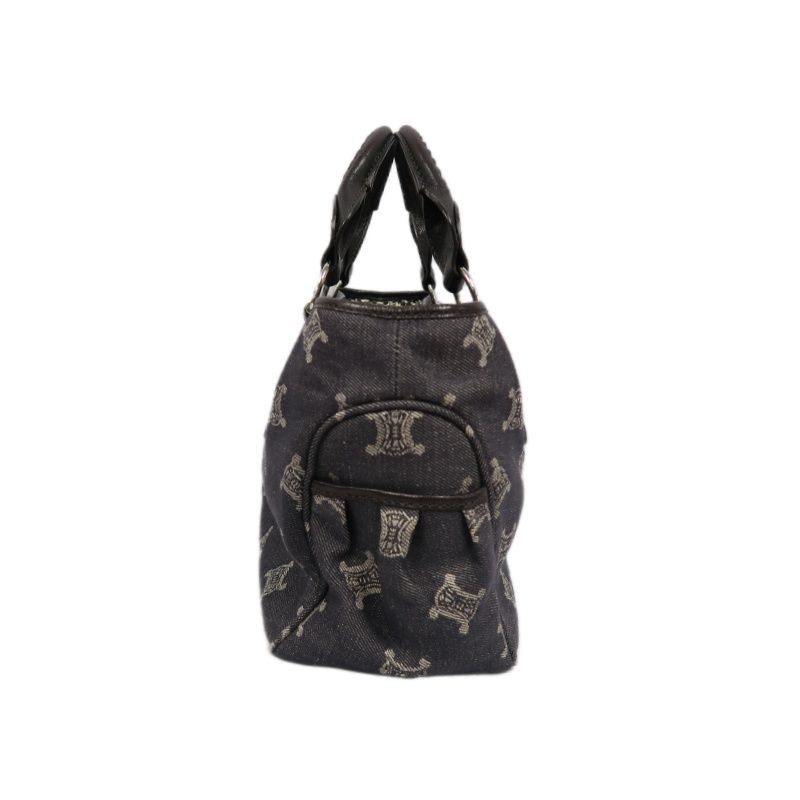 CELINE Bogie Handbag, Blue Denim with Macadam Pattern