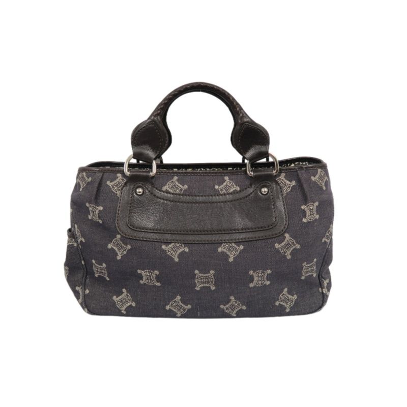 CELINE Bogie Handbag, Blue Denim with Macadam Pattern