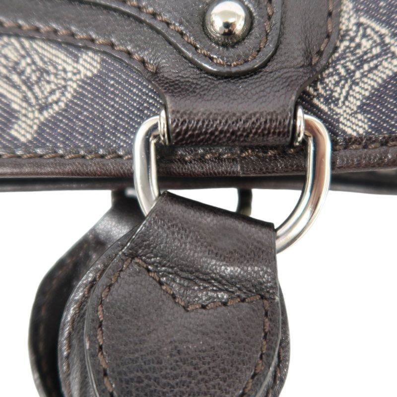 CELINE Bogie Handbag, Blue Denim with Macadam Pattern