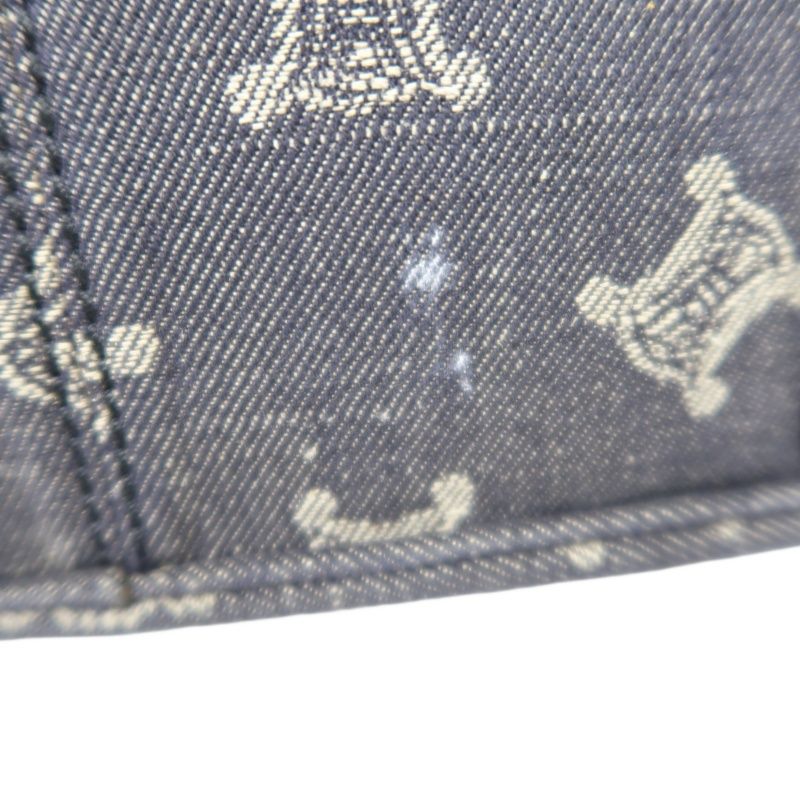 CELINE Bogie Handbag, Blue Denim with Macadam Pattern