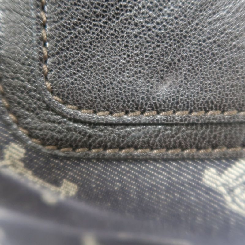 CELINE Bogie Handbag, Blue Denim with Macadam Pattern