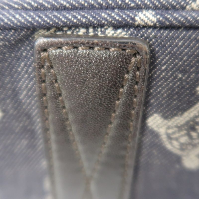 CELINE Bogie Handbag, Blue Denim with Macadam Pattern