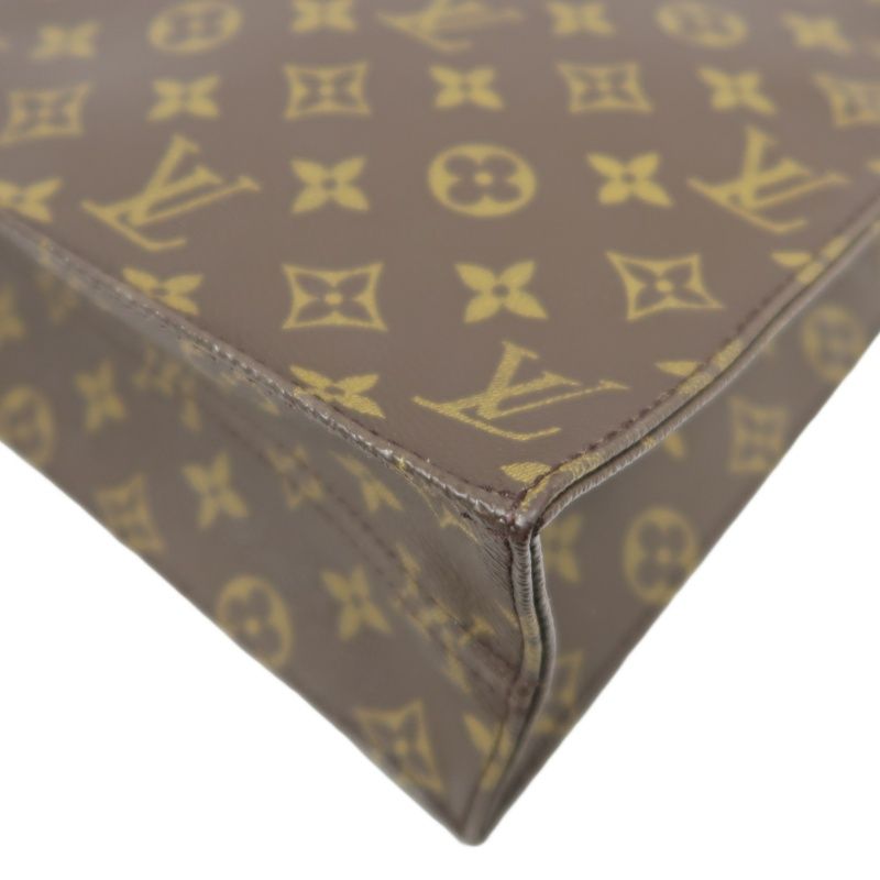 LOUIS VUITTON Sac Plat Handbag, Brown Monogram PVC Coated Canvas