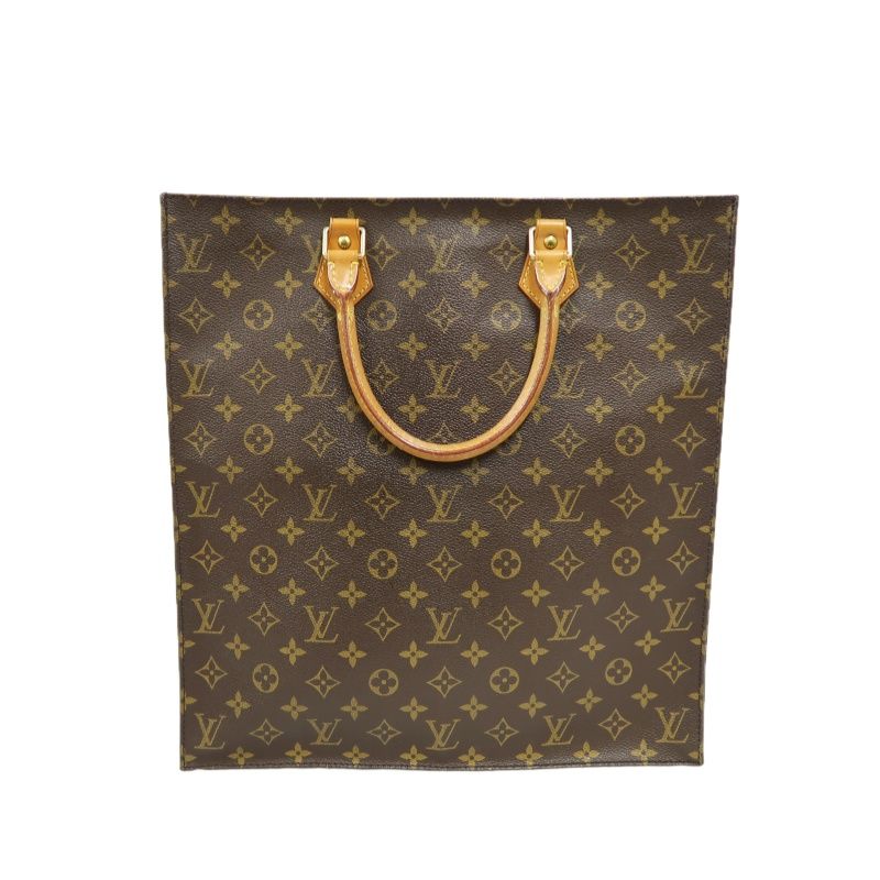 LOUIS VUITTON Sac Plat Handbag, Brown Monogram PVC Coated Canvas