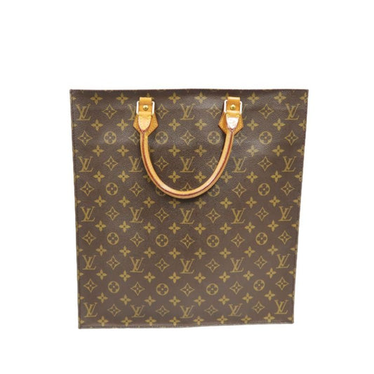 LOUIS VUITTON Sac Plat Handbag, Brown Monogram PVC Coated Canvas