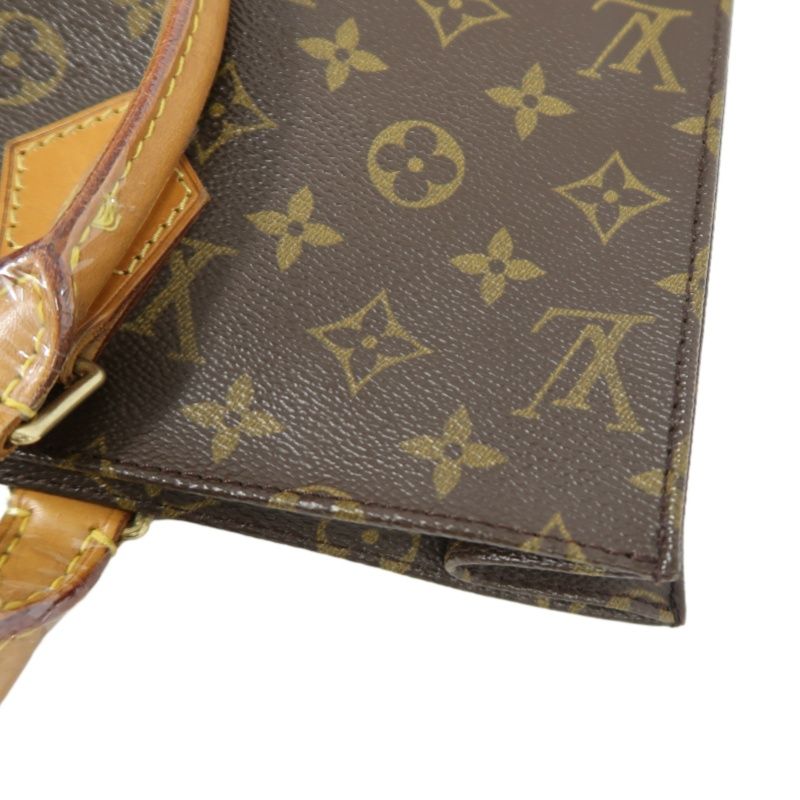 LOUIS VUITTON Sac Plat Handbag, Brown Monogram PVC Coated Canvas