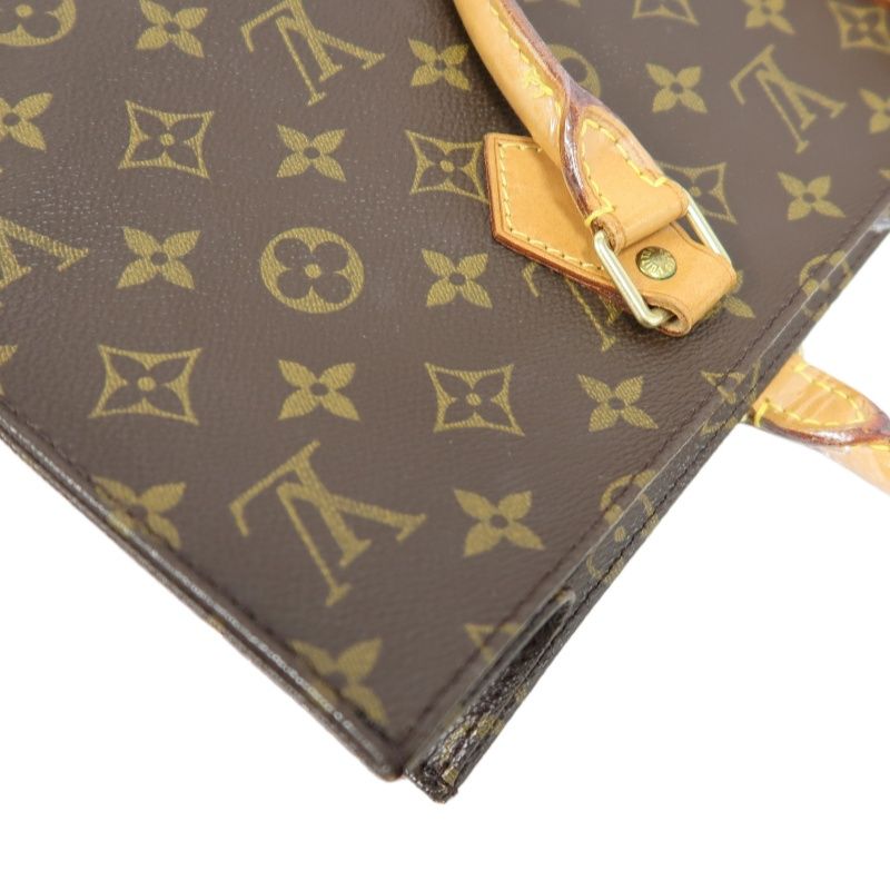 LOUIS VUITTON Sac Plat Handbag, Brown Monogram PVC Coated Canvas