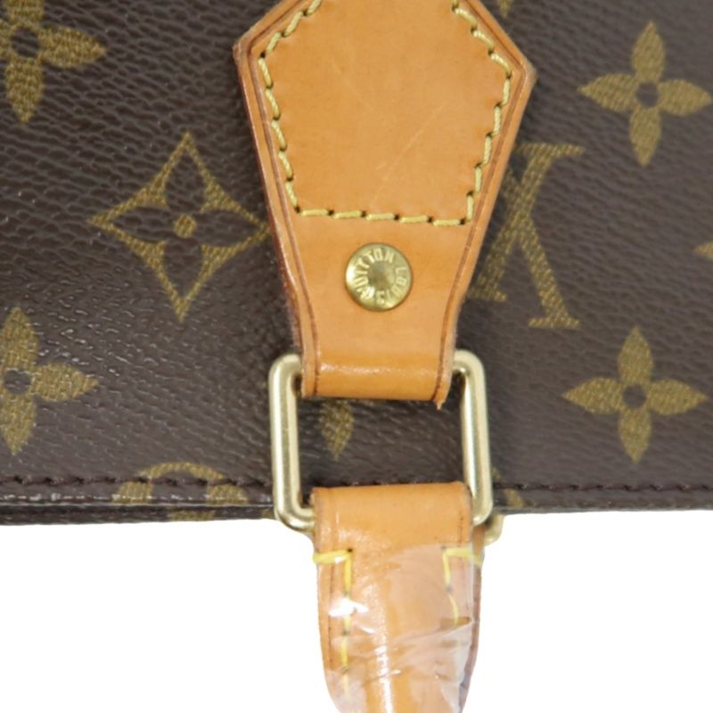 LOUIS VUITTON Sac Plat Handbag, Brown Monogram PVC Coated Canvas