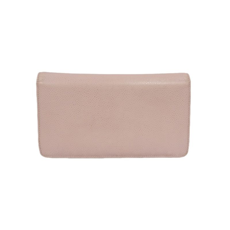 CHANEL Pink Long Wallet, Caviar Leather