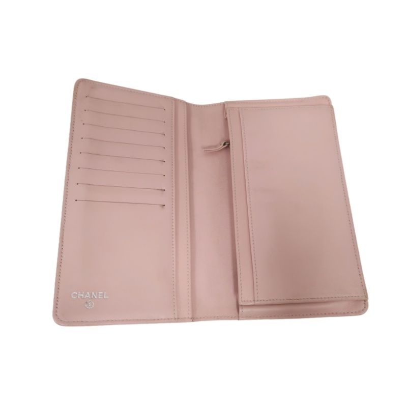 CHANEL Pink Long Wallet, Caviar Leather