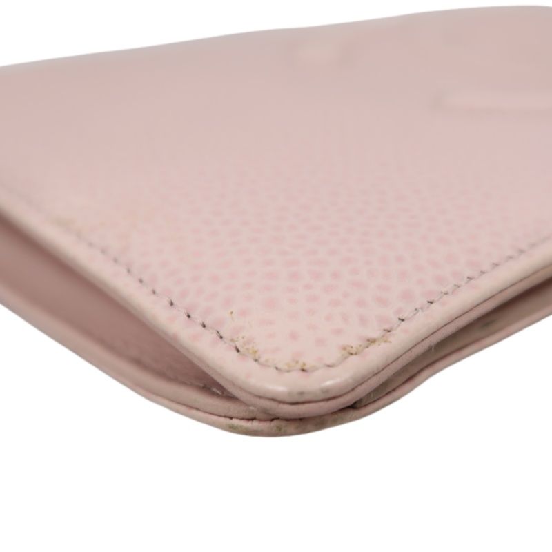 CHANEL Pink Long Wallet, Caviar Leather