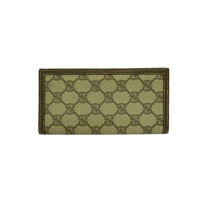 GUCCI Brown GG Supreme Canvas Wallet