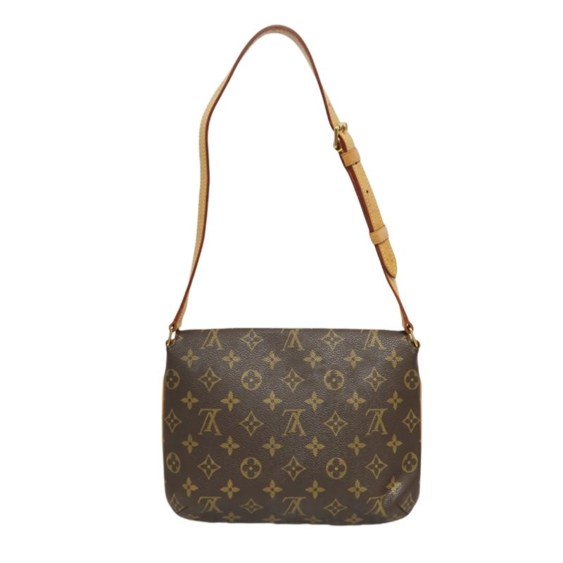 LOUIS VUITTON Musette Tango Short Shoulder Bag, Monogram Coated Canvas, Brown