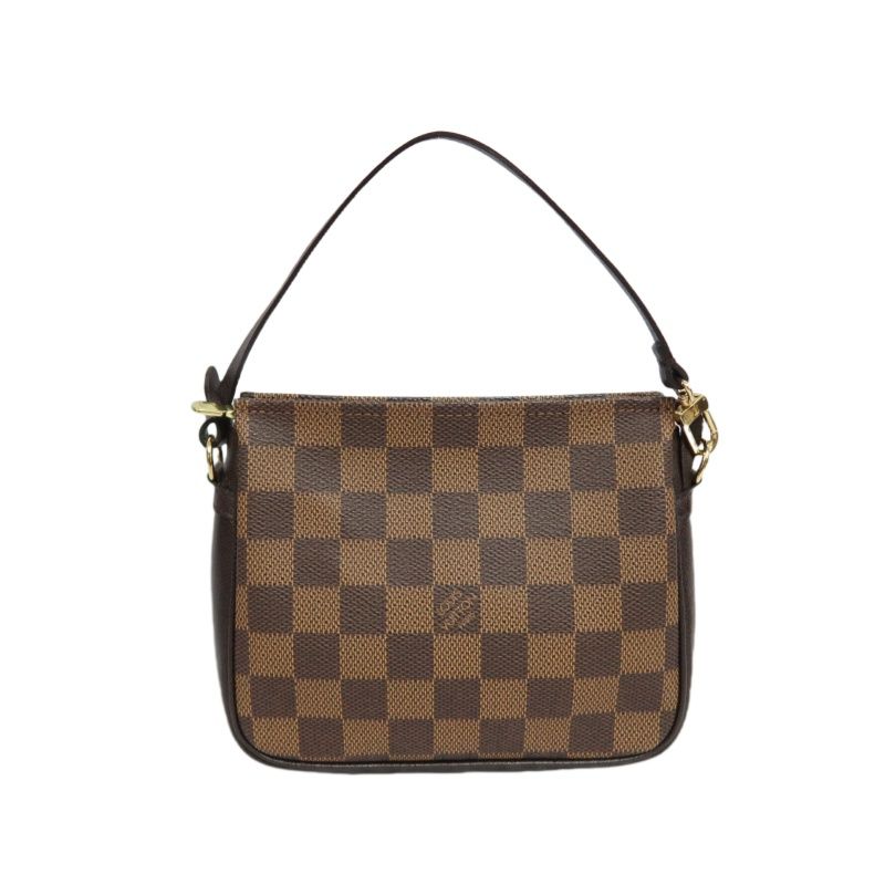 LOUIS VUITTON True Make Up Damier Ebene Pouch Handbag