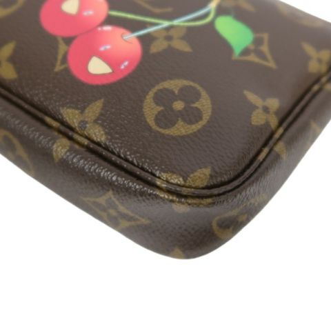 LOUIS VUITTON Cherry Pochette Accessoires Monogram Brown Underarm Pouch - Coated Canvas