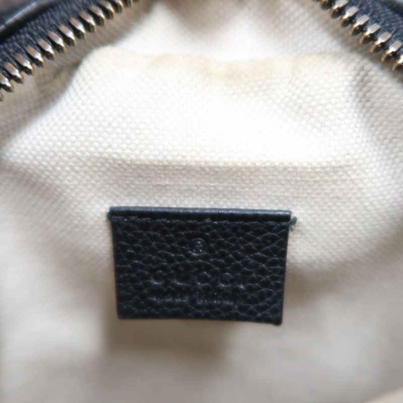 GUCCI Black Cowhide Vintage Logo Crossbody Shoulder Bag