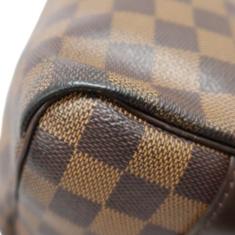 LOUIS VUITTON Speedy Bandoulière 25 Handbag, Damier Coated Canvas, Brown, With Cadena·2 Keys·Shoulder Strap