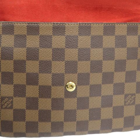 LOUIS VUITTON Damier Ebene Twice Brown Crossbody Bag