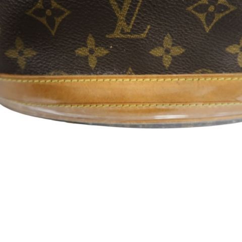 LOUIS VUITTON Bucket PM Monogram Shoulder Tote - Brown Coated Canvas with Pouch