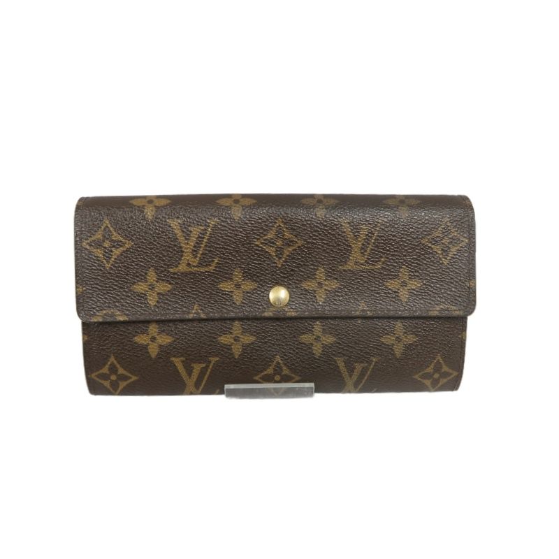 Louis Vuitton Porte-Tresor Monogram Long Wallet, Brown; LV Monogram PVC Emilie Long Wallet