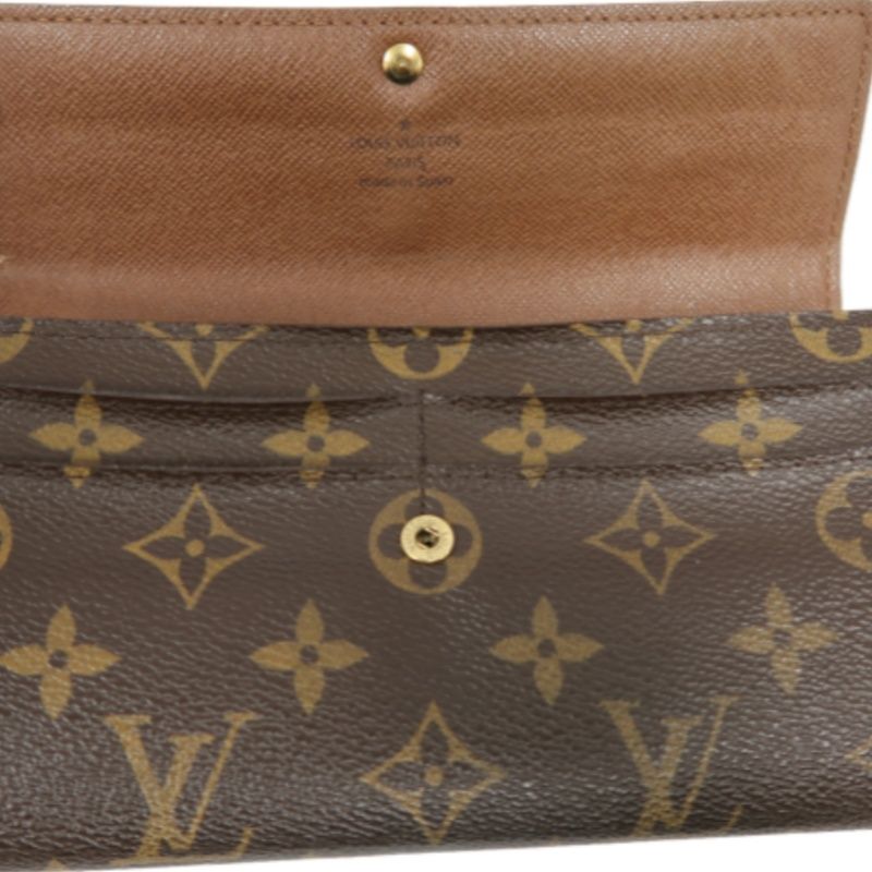 Louis Vuitton Porte-Tresor Monogram Long Wallet, Brown; LV Monogram PVC Emilie Long Wallet