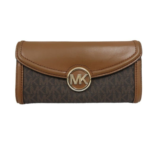 MICHAEL KORS Brown Signature PVC Wallet