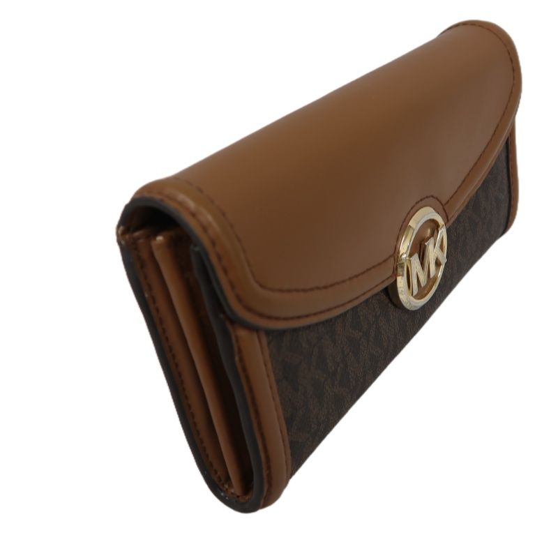 MICHAEL KORS Brown Signature PVC Wallet
