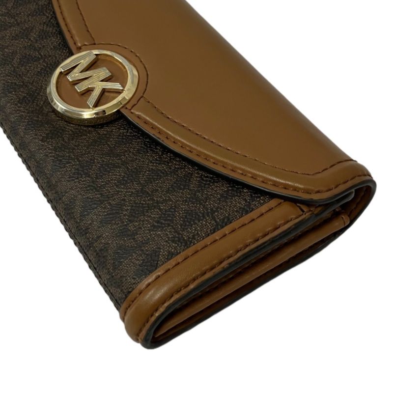 MICHAEL KORS Brown Signature PVC Wallet