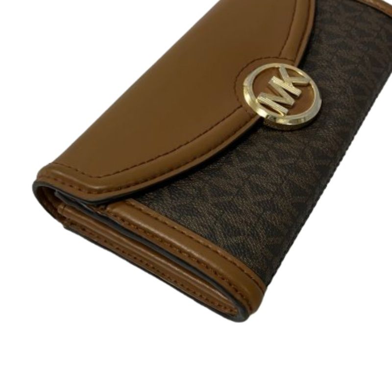 MICHAEL KORS Brown Signature PVC Wallet