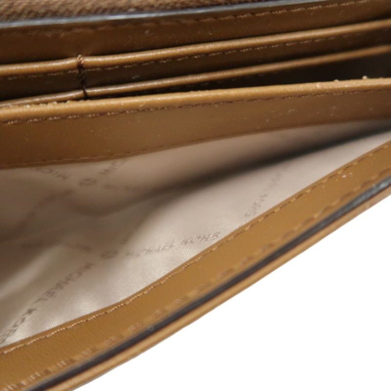 MICHAEL KORS Brown Signature PVC Wallet