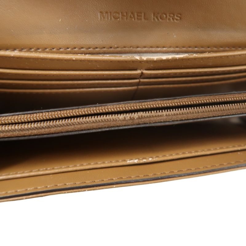 MICHAEL KORS Brown Signature PVC Wallet