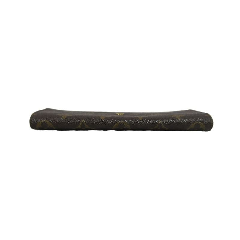 LOUIS VUITTON Monogram Long Wallet, Brown, Canvas Coated with PVC