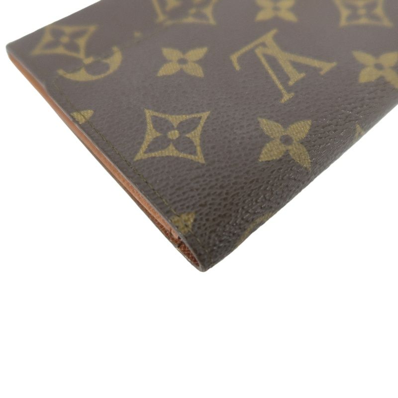 LOUIS VUITTON Monogram Long Wallet, Brown, Canvas Coated with PVC