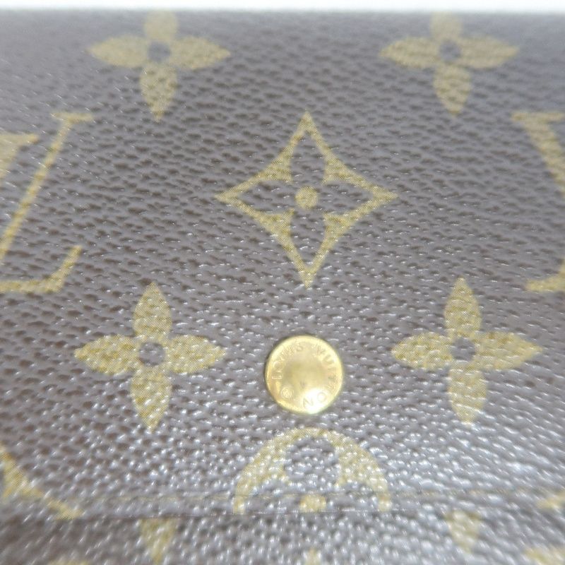 LOUIS VUITTON Monogram Long Wallet, Brown, Canvas Coated with PVC